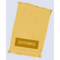 T-100 Fingertip Fringed Towel 11x18 Yellow Haze- (Printed)